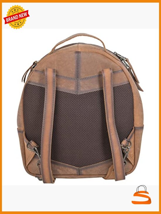 Women\'s Leather Backpack with Adjustable Shoulder Straps, One Size main image 4